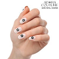 Adora Couture Semi Cured Gel Nail Strips 20Pcs Gel Nail Sticker Gel Nail Stickers With Uv Light Required Petal Whisper