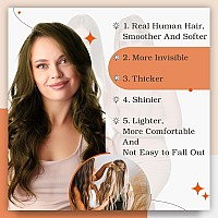 Full Shine Straight Hair Extensions Tape In Color 3 Brown Tape In Hair Extensions Human Hair 20 Inch Long Straight Hair 50Gram T