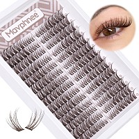 Brown Lash Clusters Wispy Eyelash Extensions Natural Look Individuals Lashes C Curl Diy Cluster Eyelashes 252 Pcs Left Right P