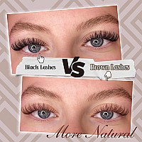 Brown Lash Clusters Wispy Eyelash Extensions Natural Look Individuals Lashes C Curl Diy Cluster Eyelashes 252 Pcs Left Right P