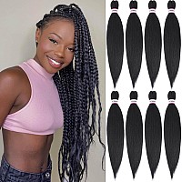 Atraente Prestretched Braiding Hair 18 Inch Ombre Braiding Hair Pre Stretched 8 Packs Hot Water Setting Yaki Texture Hair Braids