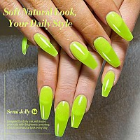 Born Pretty Jelly Gel Nail Polish Halloween Jelly Neon Yellow Gel Polish Translucent Sheer Ice Gel Polish Nail Art Manicure Salo