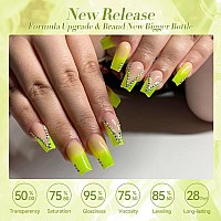 Born Pretty Jelly Gel Nail Polish Halloween Jelly Neon Yellow Gel Polish Translucent Sheer Ice Gel Polish Nail Art Manicure Salo