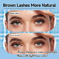 Kevkev Lash Cluster Kit 300Pcs Brown Lash Extension Kit Eyelash Clusters Kit Brown Lash Extensions D Curl Wispy Lash Clusters Wi