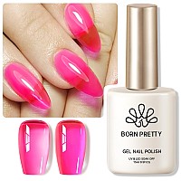 Born Pretty Jelly Gel Nail Polish Halloween Jelly Neon Hot Pink Gel Polish Translucent Sheer Ice Gel Polish Nail Art Manicure Sa