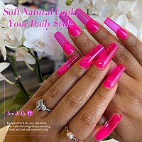 Born Pretty Jelly Gel Nail Polish Halloween Jelly Neon Hot Pink Gel Polish Translucent Sheer Ice Gel Polish Nail Art Manicure Sa