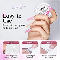 Mizhse Solid Builder Gel Aurora Pink Clear Hard Gel For Nails Nonsticky Building Gel Sculpting Gel 3D Gel Nail Mermaid Pear