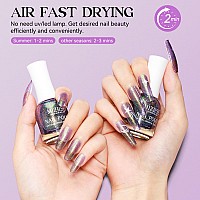 Mizhse Quick Dry Nail Polish Holographic Neon Purple Nail Polish Air Dry Fast 15Ml05 Fl Oz Regular Sparkle Shimmery Oilbase