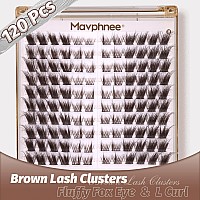 Fox Eye Lash Clusters Brown Eyelash Clusters Fluffy Cluster Lashes Left Right Cluster Eyelash Extensions L Curl Lash Individua