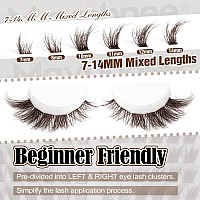 Fox Eye Lash Clusters Brown Eyelash Clusters Fluffy Cluster Lashes Left Right Cluster Eyelash Extensions L Curl Lash Individua