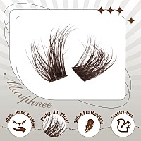 Fox Eye Lash Clusters Brown Eyelash Clusters Fluffy Cluster Lashes Left Right Cluster Eyelash Extensions L Curl Lash Individua