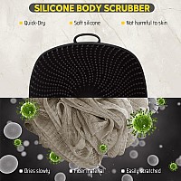 Silicone Body Scrubber For Men New Upgrade Richer Foam And Effective Cleaning Premium Silicone Scrubber With Ergonomic Noslip