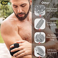 Silicone Body Scrubber For Men New Upgrade Richer Foam And Effective Cleaning Premium Silicone Scrubber With Ergonomic Noslip