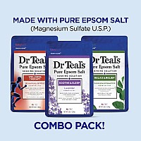 Dr Teals Pure Epsom Salt Lavender Eucalyptus Wellness Trio 3 Count 9Lbs Total