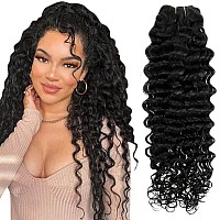 Hetto Black Water Wavy Curly Hair Extensions Clip Ins Jet Black Water Curly Clip In Hair Extensions Real Human Hair Wavy Hair Ex