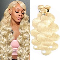 Qthair 613 Blonde Hair Bundles 8 10 12 300G 14A Grade Brazilian Virgin Body Wave Human Hair 3 Bundles 100 Unprocessed Virgin