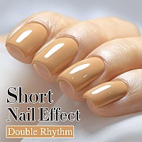 Double Rhythm Translucent Gel Polish Sheer Neutral Natural Light Milky Same Color Same Bottle 15Ml Jelly Uv Nail Polish Nail Art