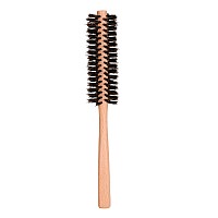 Perfehair Small Round Brush Boar Bristle For Short Hair Portable Effective For Fine Thinning Hair Beard Styling