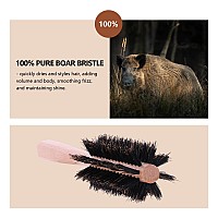 Perfehair Small Round Brush Boar Bristle For Short Hair Portable Effective For Fine Thinning Hair Beard Styling