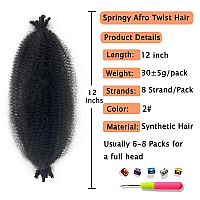 Marley Twist Braiding Hair 8 Packs Springy Afro Twist Hair Preseparated Kinky Twist Crochet Hair Braids For Distressed Soft Lo