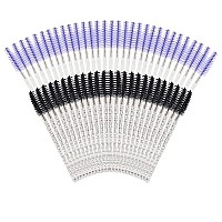 300Pcs Disposable Mascara Wands Spoolie Brush Crystal Eyebrow Brushes Eyelash Extension Applicator Makeup Kitspurpleblack