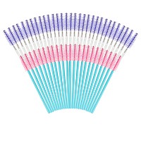 300Pcs Disposable Mascara Wands Spoolie Brush Crystal Eyebrow Brushes Eyelash Extension Applicator Makeup Kitspurpleblue Pink