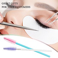 300Pcs Disposable Mascara Wands Spoolie Brush Crystal Eyebrow Brushes Eyelash Extension Applicator Makeup Kitspurpleblue Pink