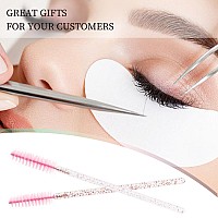 300Pcs Disposable Mascara Wands Spoolie Brush Crystal Eyebrow Brushes Eyelash Extension Applicator Makeup Kitslight Pinkall Pi