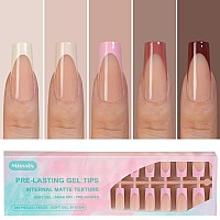 Misssix French Gel Nail Tips 150Pcs French Tip Press On Nails Long Square No Need To File Tips Prelasting Fake Nails For Nai