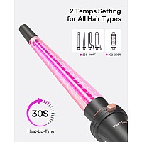 Wavytalk 5 In 1 Curling Iron Curling Iron Set With Thermal Brush And 4 Interchangeable Ceramic Curling Wand05125Ins