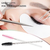 300Pcs Disposable Mascara Wands Spoolie Brush Crystal Eyebrow Brushes Eyelash Extension Applicator Makeup Kitspinkblack