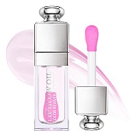 Gecomo Moisturizing Lip Oilnosticky Gloss Balm Carefruit Flavoured Oil For Dry Lips Hydrating And Nourishing 002Clear To P