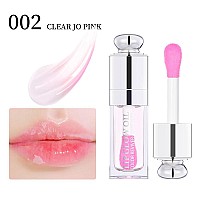 Gecomo Moisturizing Lip Oilnosticky Gloss Balm Carefruit Flavoured Oil For Dry Lips Hydrating And Nourishing 002Clear To P