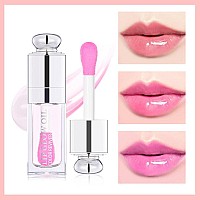 Gecomo Moisturizing Lip Oilnosticky Gloss Balm Carefruit Flavoured Oil For Dry Lips Hydrating And Nourishing 002Clear To P