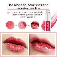 Gecomo Moisturizing Lip Oilnosticky Gloss Balm Carefruit Flavoured Oil For Dry Lips Hydrating And Nourishing 002Clear To P