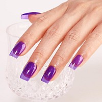 Imtiti Glitter Gel Nail Polish 05 Fl Oz Deep Purple Iridescent Glitter Gel Polish Soak Off Led Uv Shimmer Sparkle Nail Gel Pol