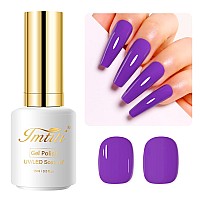 Imtiti Purple Gel Nail Polish 05 Fl Oz Deep Purple Gel Polish Soak Off Led Uv Nail Gel Polish Spring Summer Gel Nail Polish Di