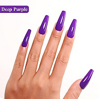 Imtiti Purple Gel Nail Polish 05 Fl Oz Deep Purple Gel Polish Soak Off Led Uv Nail Gel Polish Spring Summer Gel Nail Polish Di