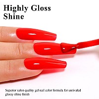 Imtiti Red Gel Nail Polish 05 Fl Oz Bright Red Gel Polish Soak Off Led Uv Nail Gel Polish Spring Summer Gel Nail Polish Diy Na