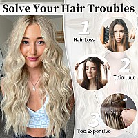 Kookastyle Invisible Wire Hair Extensions With Transparent Headband Adjustable Size 4 Secure Clips Long Wavy Secret Wire Hairpie