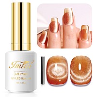 Imtiti Cat Eye Gel Nail Polish 15Ml Nude Brown Crystal Glitter Cat Eye Gel Polish With Magnet Magnetic Gel Nail Polish Holograp