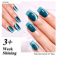 Imtiti Cat Eye Gel Nail Polish 15Ml Blue Green Crystal Glitter Cat Eye Gel Polish With Magnet Magnetic Gel Nail Polish Holograp