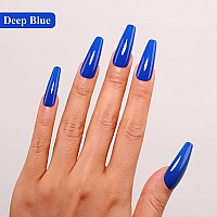 Imtiti Blue Gel Nail Polish 05 Fl Oz Deep Blue Gel Polish Soak Off Led Uv Nail Gel Polish Spring Summer Gel Nail Polish Diy Na