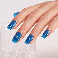 Imtiti Glitter Gel Nail Polish 05 Fl Oz Sky Blue Iridescent Glitter Gel Polish Soak Off Led Uv Diamond Sparkle Nail Gel Polish