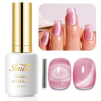 Imtiti Cat Eye Gel Nail Polish 15Ml Jelly Pink Glitter Cat Eye Gel Polish With Magnet Magnetic Gel Nail Polish Crystal Holograp