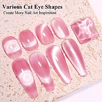 Imtiti Cat Eye Gel Nail Polish 15Ml Jelly Pink Glitter Cat Eye Gel Polish With Magnet Magnetic Gel Nail Polish Crystal Holograp