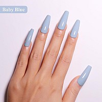 Imtiti Blue Gel Nail Polish 05 Fl Oz Baby Blue Gel Polish Soak Off Led Uv Nail Gel Polish Spring Summer Gel Nail Polish Diy Na