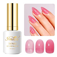 Imtiti Jelly Gel Nail Polish 05 Fl Oz Rose Pink Sheer Jelly Gel Polish Soak Off Led Uv Nail Gel Polish Translucent Gel Nail Po