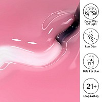 Imtiti Jelly Gel Nail Polish 05 Fl Oz Rose Pink Sheer Jelly Gel Polish Soak Off Led Uv Nail Gel Polish Translucent Gel Nail Po