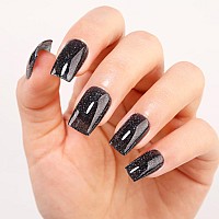 Imtiti Glitter Gel Nail Polish 05 Fl Oz Black Glitter Gel Polish Soak Off Led Uv Diamond Shimmer Sparkle Nail Gel Polish Diy N